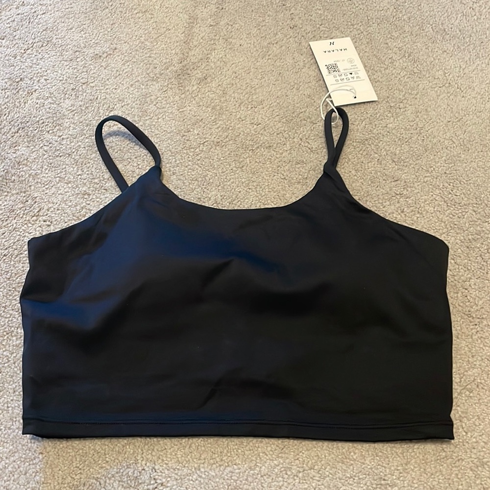 Brand new cropped tank with built in shelf bra